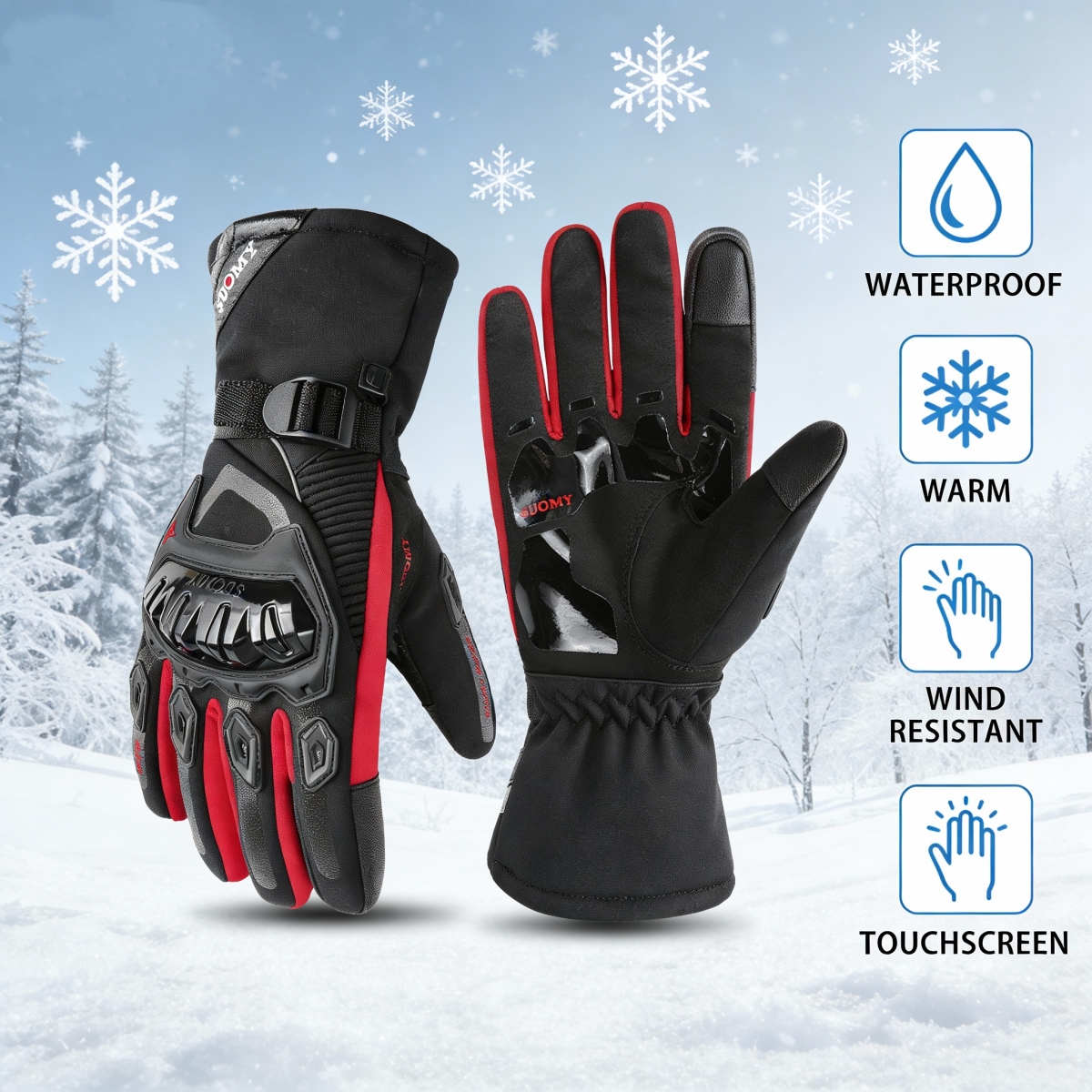 Winter Waterproof Motorcycle G - مراجعة Winter Glove Insulated وسعره