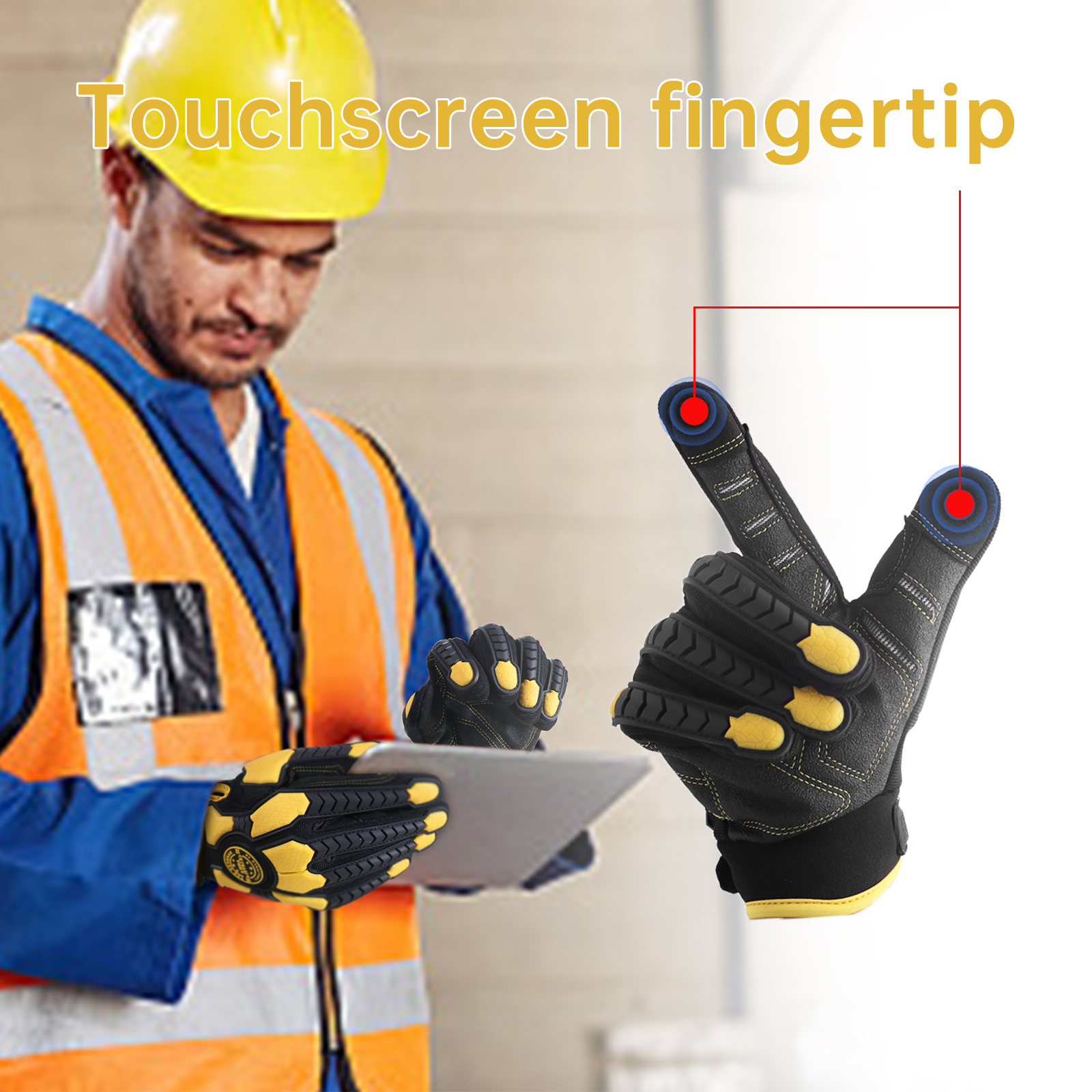 Heavy Duty Work Gloves, Cut 6  - مراجعة Work Glove Impact وسعره