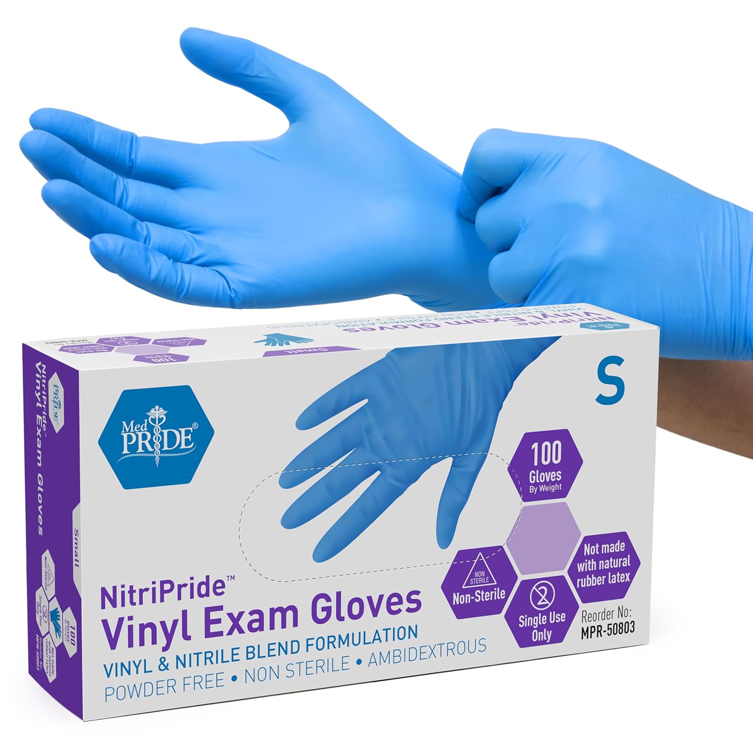 Nitrile/Vinyl Blend Exam Glove - مراجعة Exam Glove Nitrile وسعره