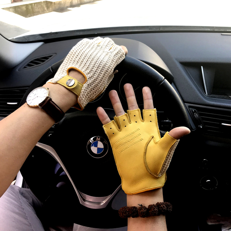 2025 New Men genuine leather g - مراجعة Leather Driving Glove وسعره