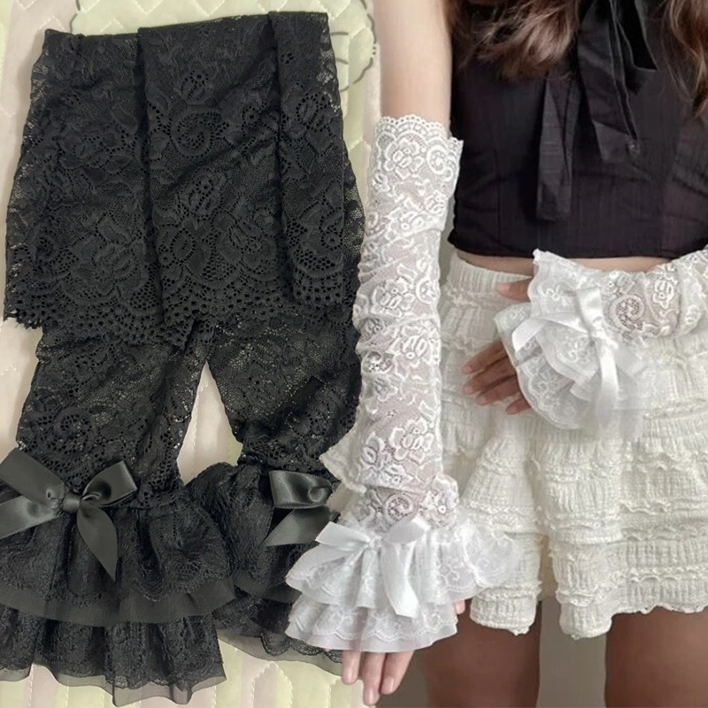 Hollow Out Lace Long Arm Sleev - مراجعة Fingerless Glove Knit وسعره