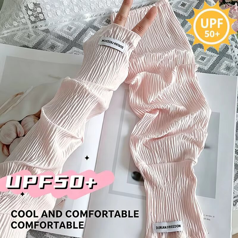 Summer Loose Ice Silk Uv Prote - مراجعة Fingerless Glove Knit وسعره