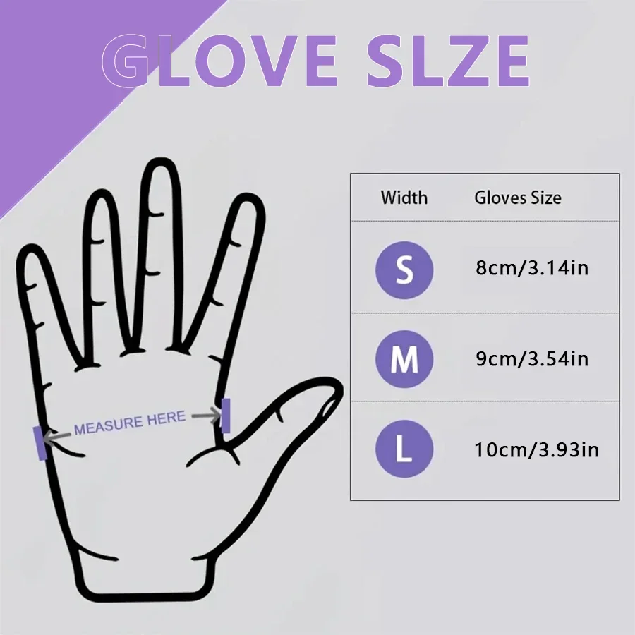 10/20/50/100PCS Purple Disposa - مراجعة Nitrile Mechanic Glove وسعره