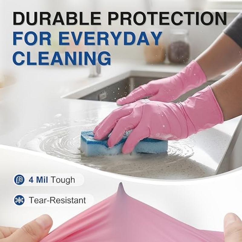 Pink Nitrile Disposable Gloves - مراجعة Nitrile Mechanic Glove وسعره