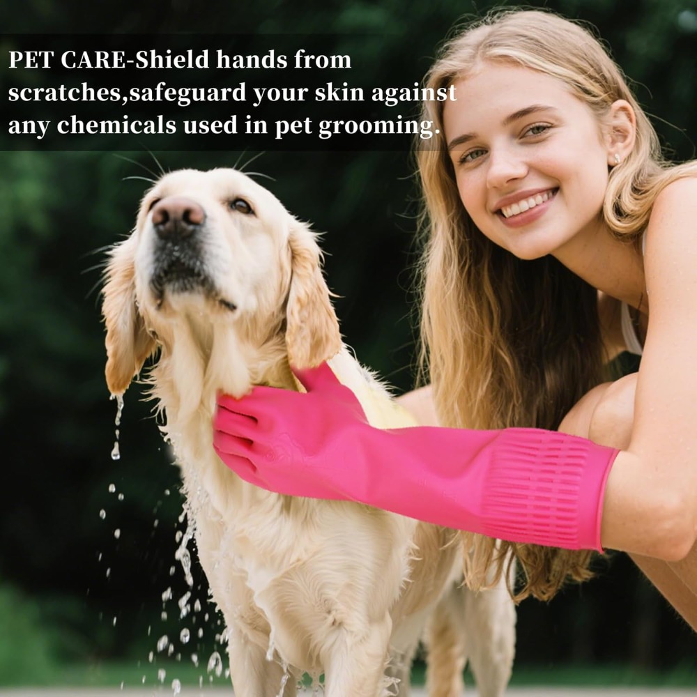 15-Inch Reusable Rubber Gloves - مراجعة Rubber Glove Cleaning وسعره