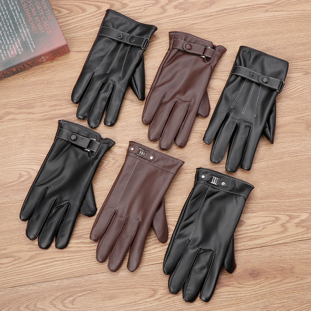 Men's Fleece Thermal Leather G - مراجعة Leather Driving Glove وسعره