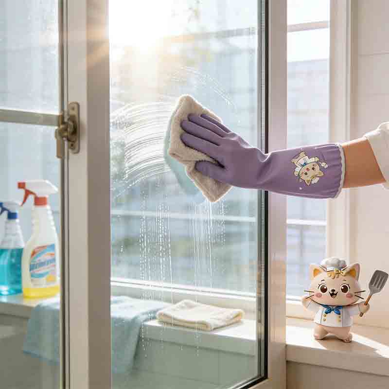 1 pair of household cleaning a - مراجعة Dish Glove Rubber وسعره