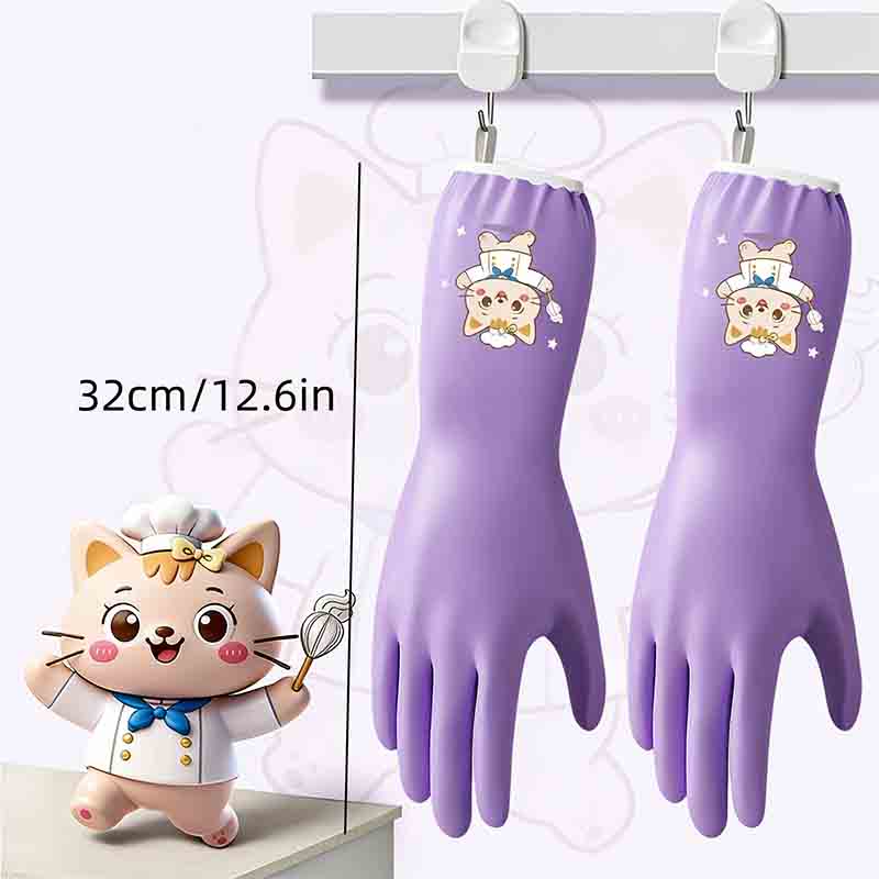 1 pair of household cleaning a - مراجعة Dish Glove Rubber وسعره
