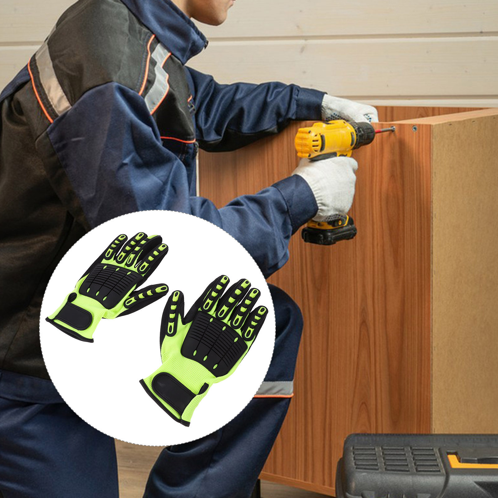1Pair Heavy Duty Cut Resistant - مراجعة Work Glove Impact وسعره