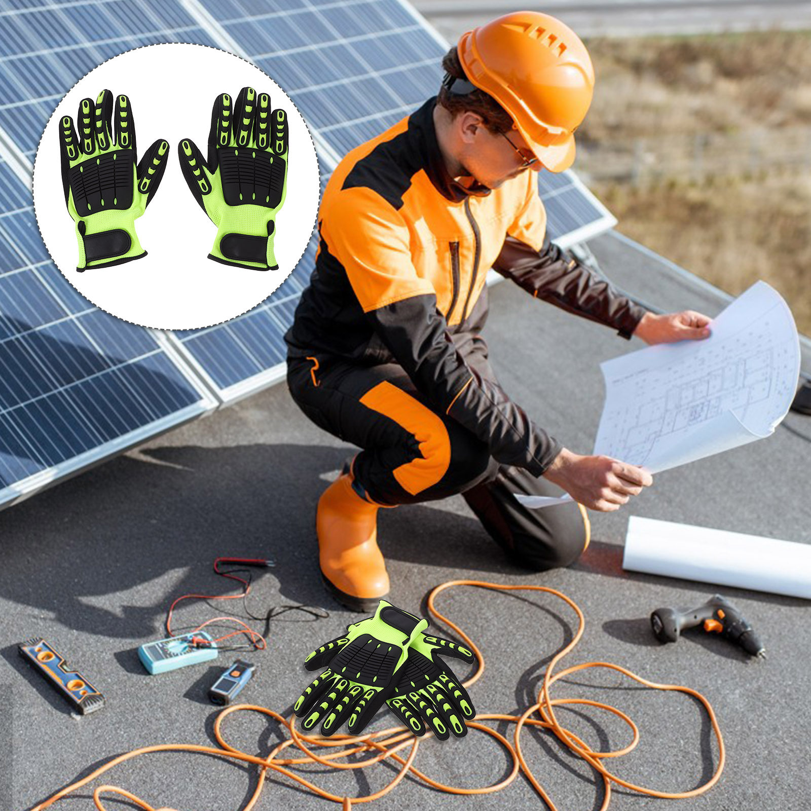 1Pair Heavy Duty Cut Resistant - مراجعة Work Glove Impact وسعره