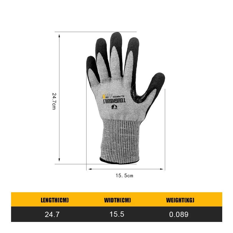 TOUGHBUILT TB-P2-112-5-L Nitri - مراجعة Nitrile Mechanic Glove وسعره