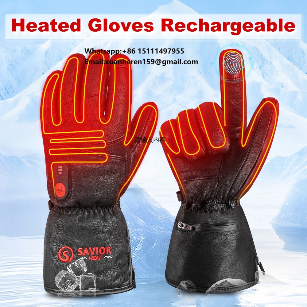 Heated Leather Gloves Men Wome - مراجعة Ski Glove Waterproof وسعره