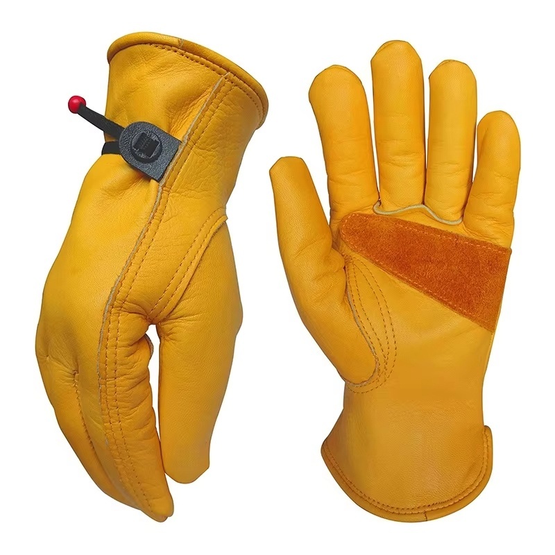 1 Pair Cowhide Heavy Duty Secu - مراجعة Leather Driving Glove وسعره