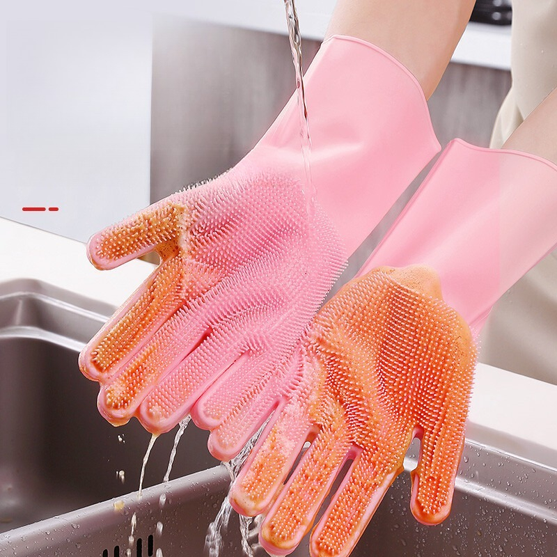 Silicone Dishwashing Gloves, M - مراجعة Dish Glove Rubber وسعره