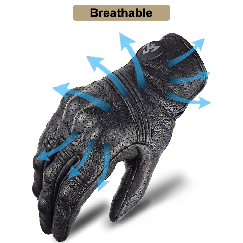 Men's Retro Perforated Leather - مراجعة Cycling Glove Padded وسعره