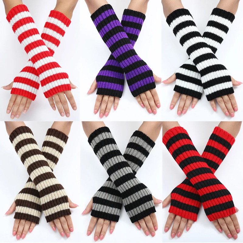 Women's Knitted Fingerless Arm - مراجعة Fingerless Glove Knit وسعره