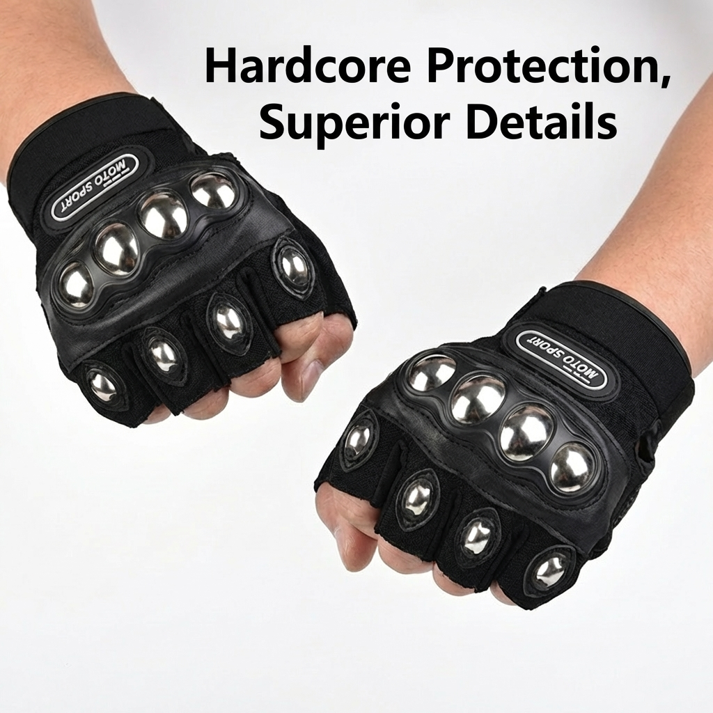Steel Shell Knuckle Protection - مراجعة Motorcycle Glove Knuckle وسعره