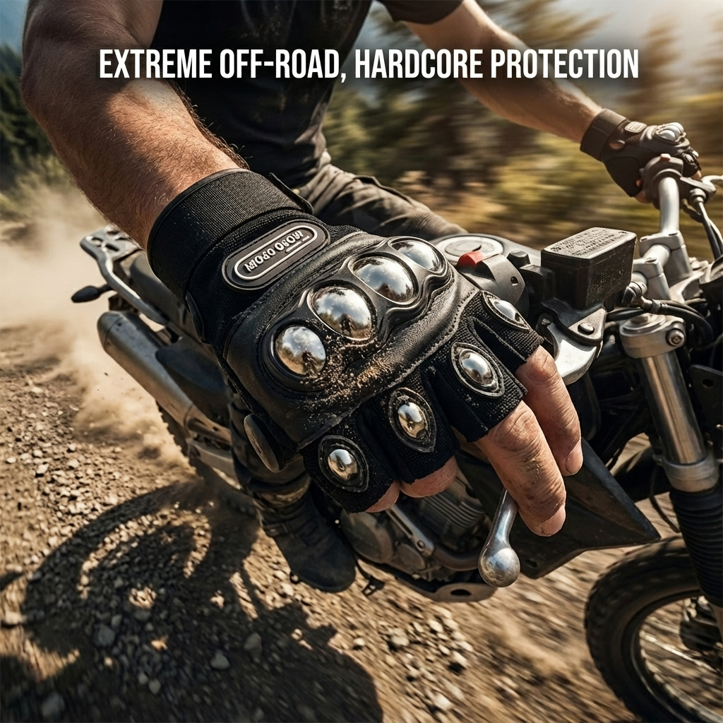 Steel Shell Knuckle Protection - مراجعة Motorcycle Glove Knuckle وسعره