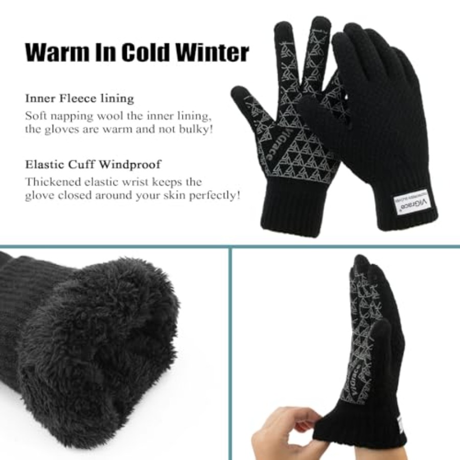 ViGrace Thickened Winter Warm  - مراجعة Wool Glove Lined وسعره