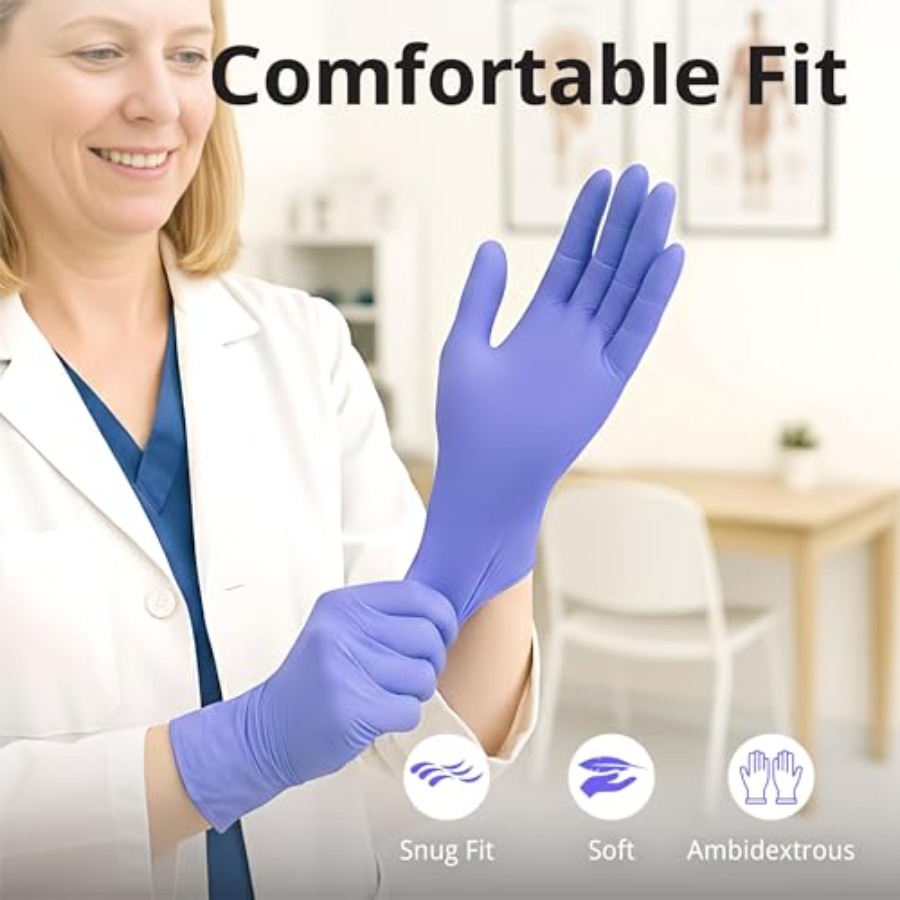 SwiftGrip Disposable Nitrile E - مراجعة Exam Glove Nitrile وسعره