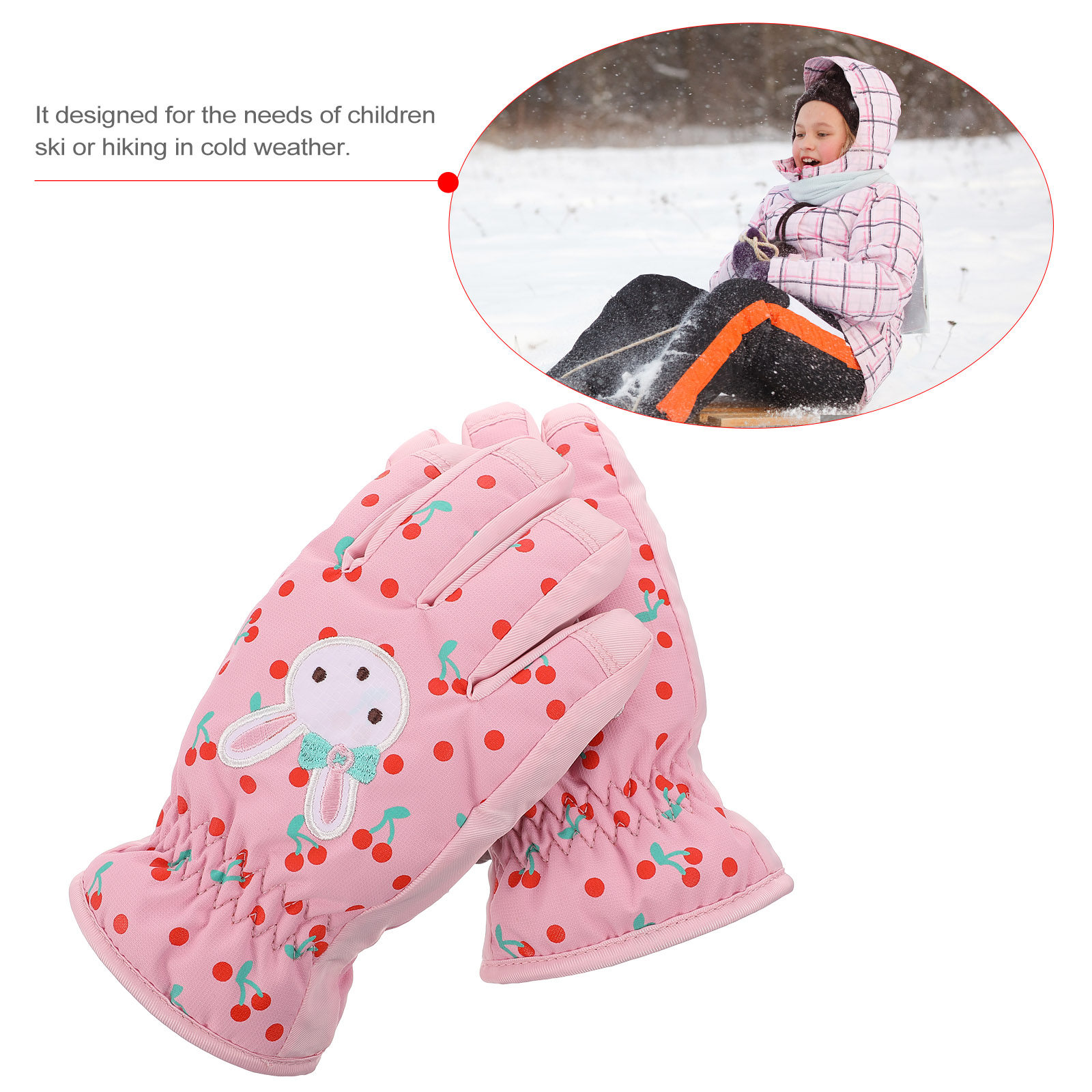 1Pair Children Ski Gloves Wate - مراجعة Winter Glove Insulated وسعره