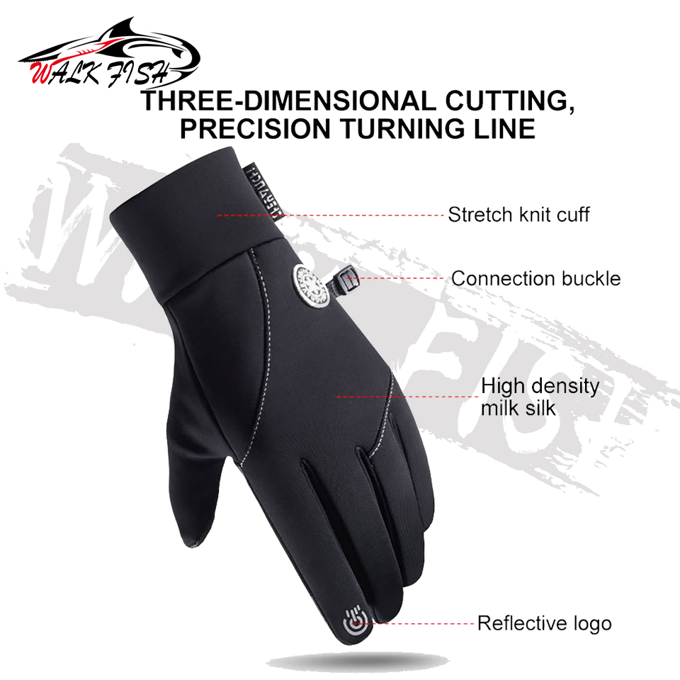 WALK FISH Winter Anti-slip Fis - مراجعة Cycling Glove Padded وسعره