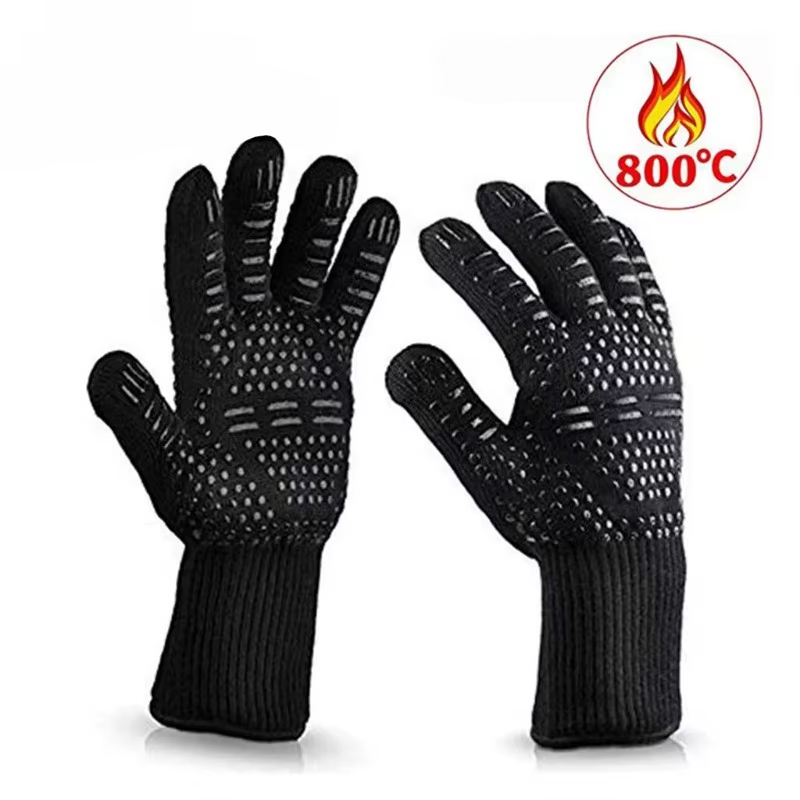 1PCS Piece BBQ Gloves High Tem - مراجعة Oven Mitt Silicone وسعره