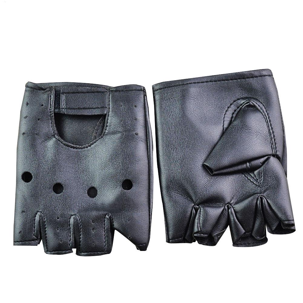 Punk Fingerless Gloves PU Leat - مراجعة Workout Glove Gym وسعره