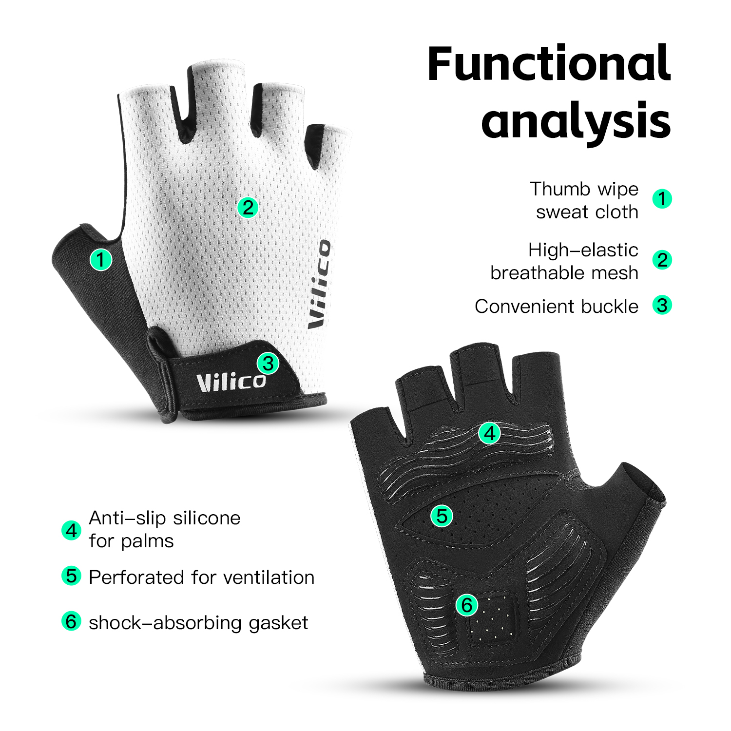 VILICO Breathable Half Finger  - مراجعة Workout Glove Gym وسعره