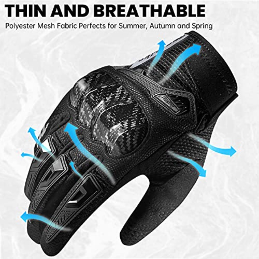 Motorcycle Gloves Touchscreen  - مراجعة Motorcycle Glove Knuckle وسعره