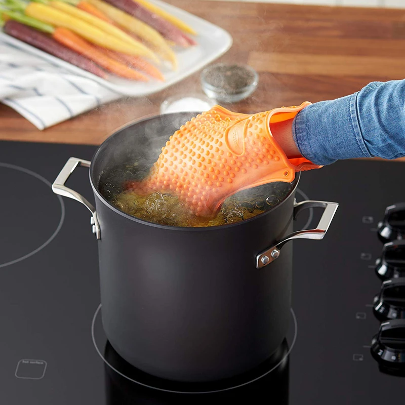 BBQ Silicone Grilling gloves B - مراجعة Oven Mitt Silicone وسعره