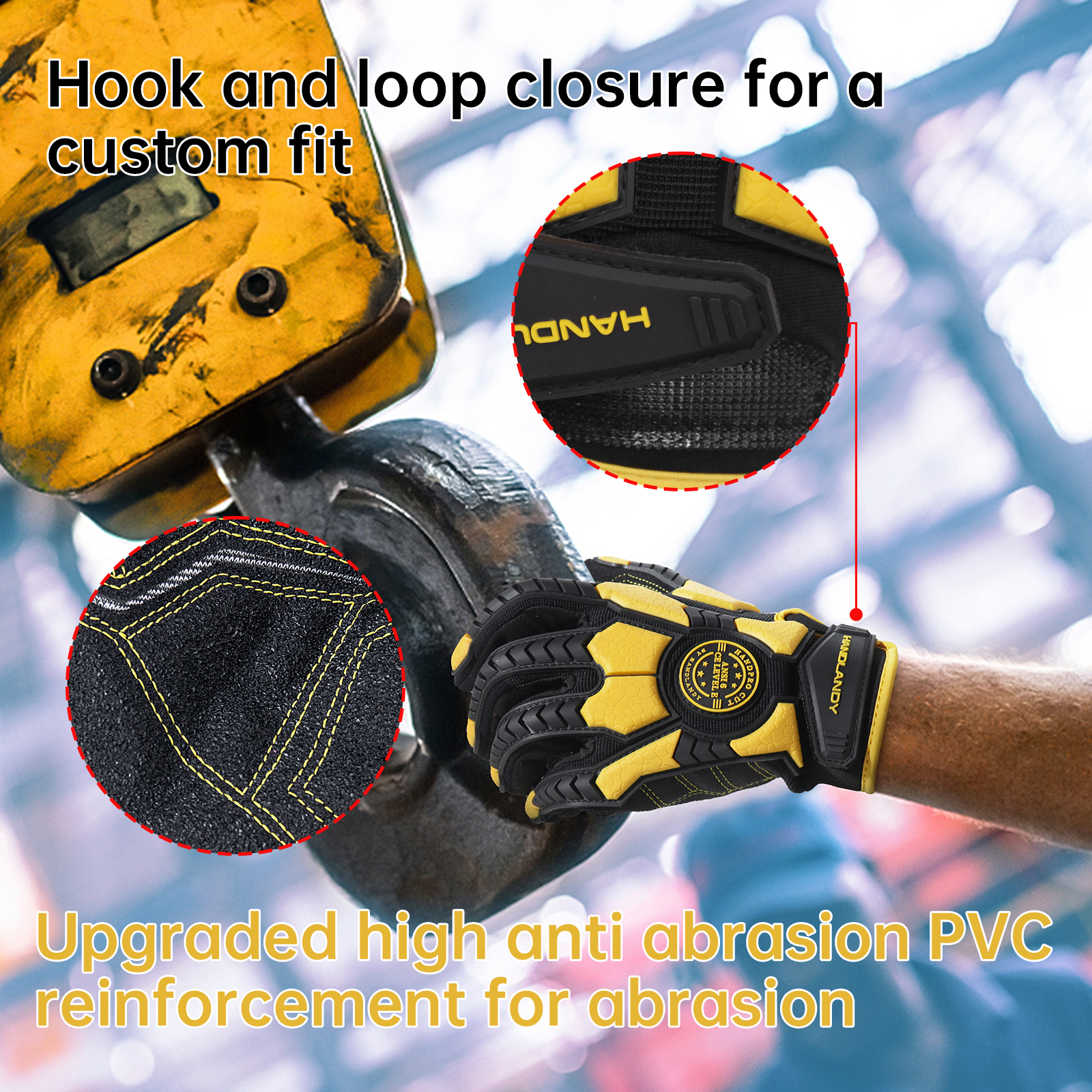 PVC Reinforced Impact Protecti - مراجعة Work Glove Impact وسعره