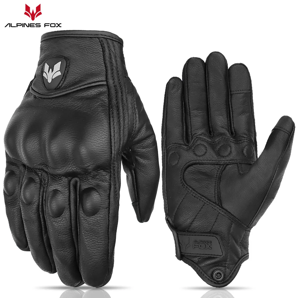 Unisex Vintage Leather Motorcy - مراجعة Motorcycle Glove Knuckle وسعره