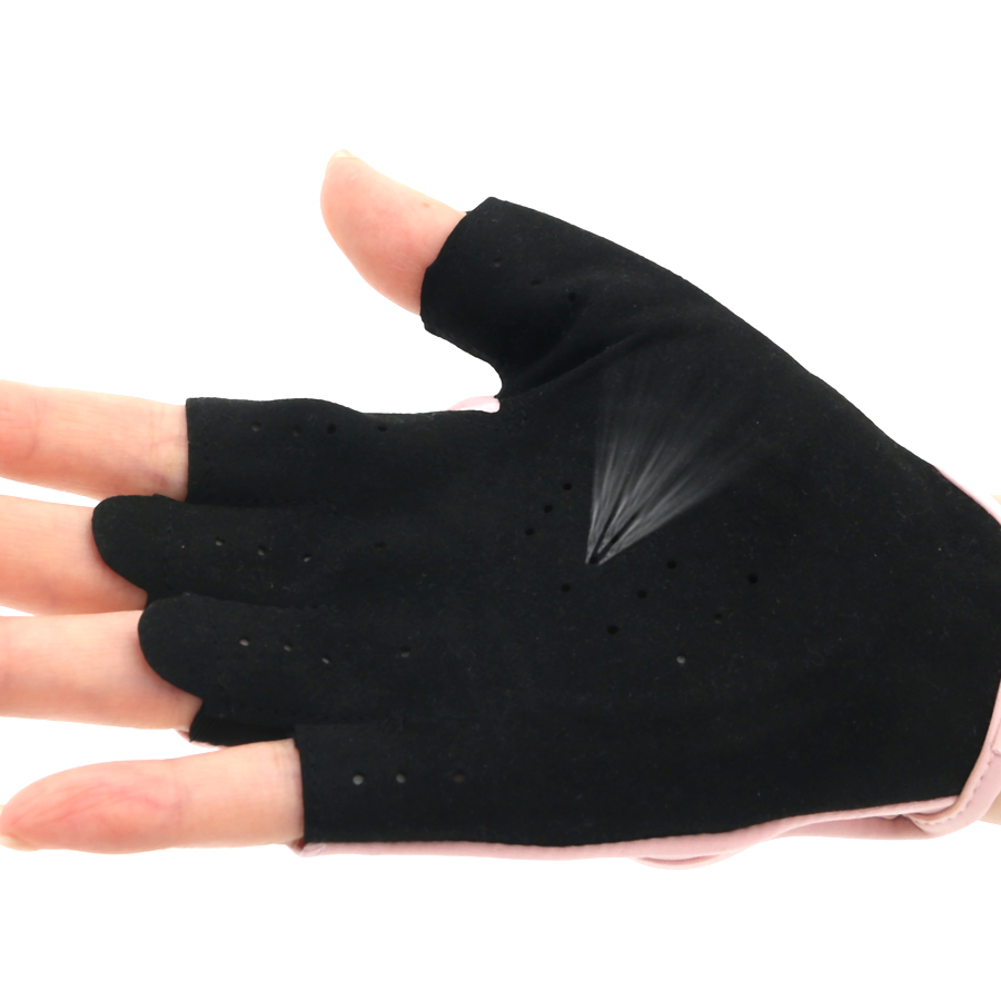 Women Pink Half Finger Fitness - مراجعة Workout Glove Gym وسعره