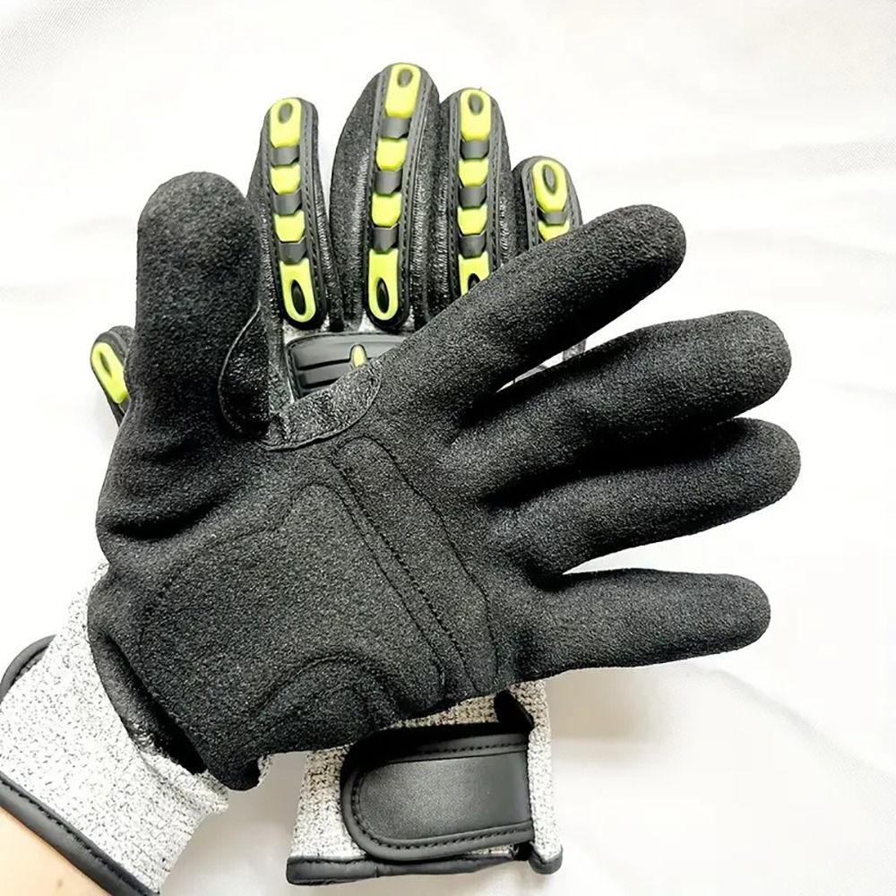 1Pair Anti-vibration Protectio - مراجعة Nitrile Mechanic Glove وسعره