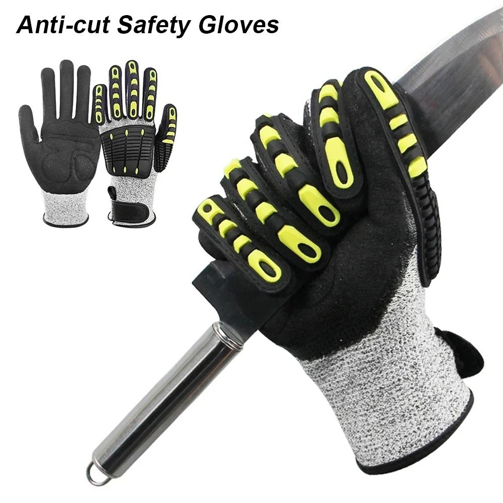 1Pair Anti-vibration Protectio - مراجعة Nitrile Mechanic Glove وسعره