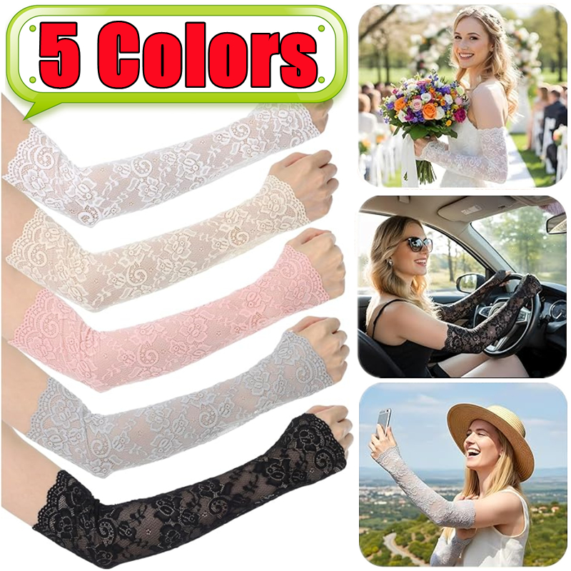 New 1Pair Sexy Lace Hollow-Out - مراجعة Fingerless Glove Knit وسعره