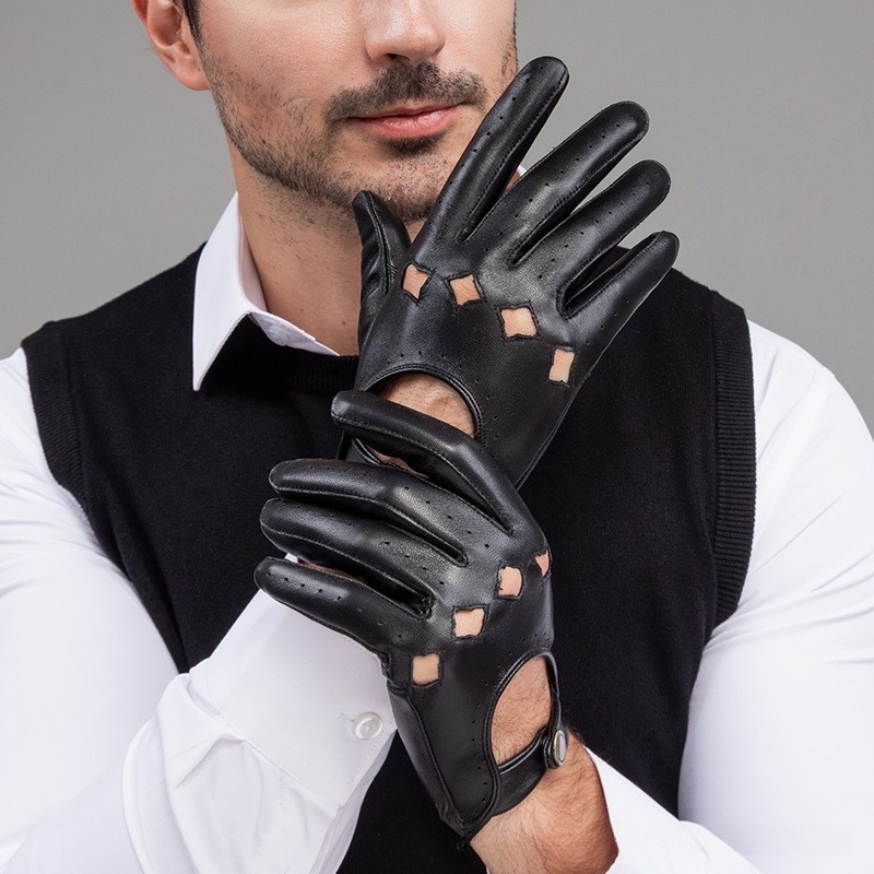 Men Leather Gloves Motorcycle  - مراجعة Leather Driving Glove وسعره
