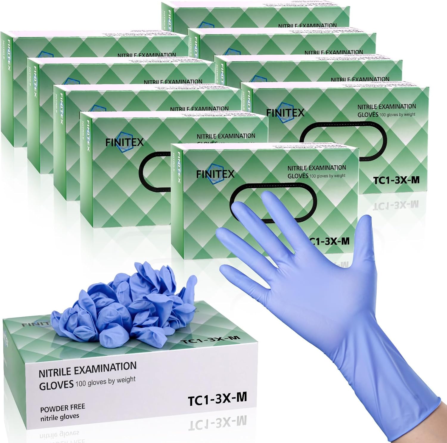 Nitrile Disposable Gloves Ice  - مراجعة Exam Glove Nitrile وسعره