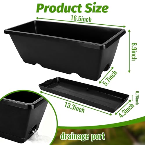 7 Black 17-Inch Rectangular Pl - مراجعة Gardening Glove Waterproof وسعره