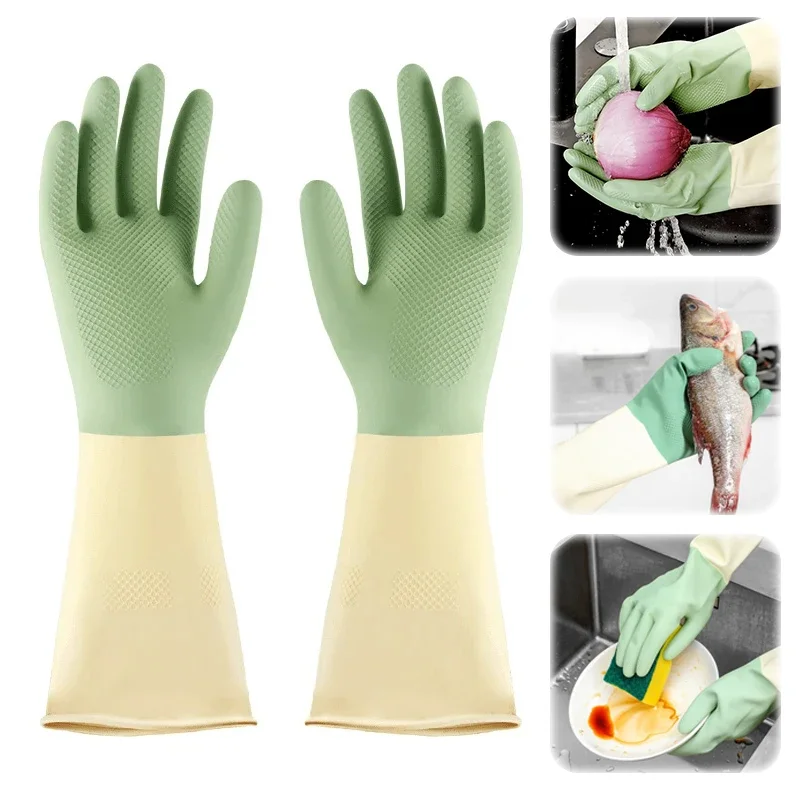 Thickened Kitchen Gloves, Dish - مراجعة Dish Glove Rubber وسعره