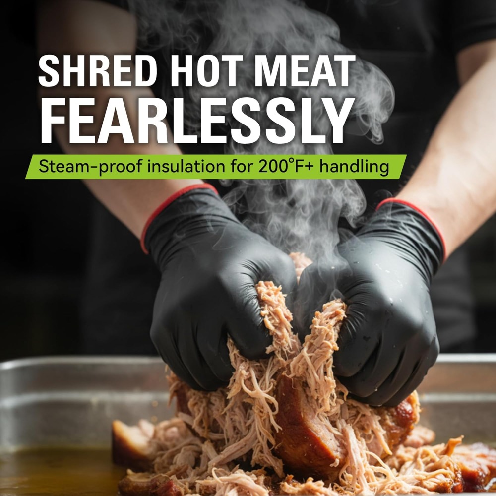 BBQ Gloves, 6 Heat Resistant C - مراجعة Heat Resistant Glove وسعره