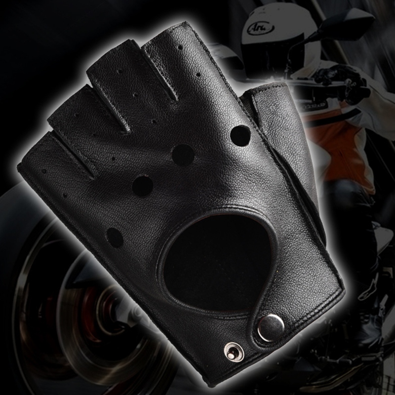 Leather Gloves Men's Half Fing - مراجعة Leather Driving Glove وسعره