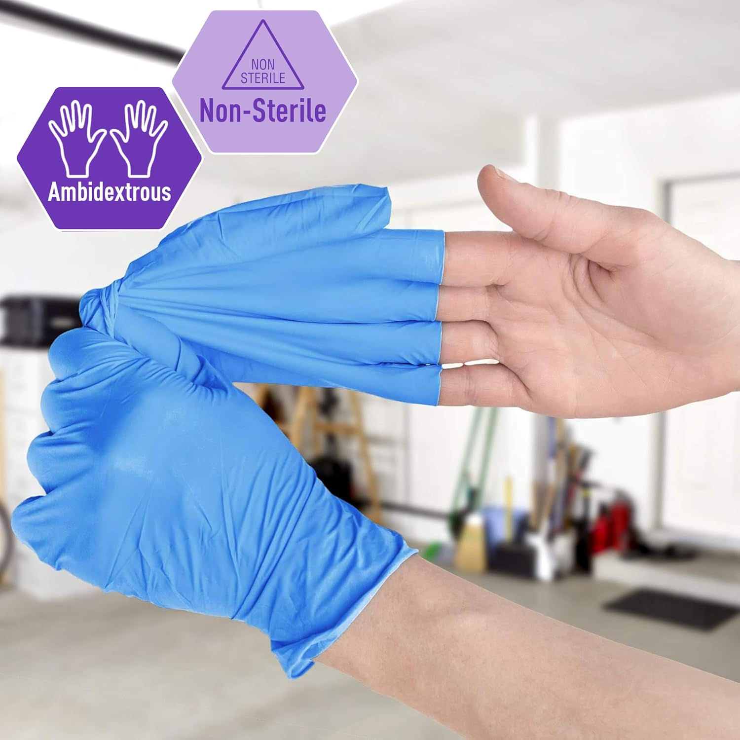 Powder-Free Nitrile/Vinyl Blen - مراجعة Latex Disposable Glove وسعره