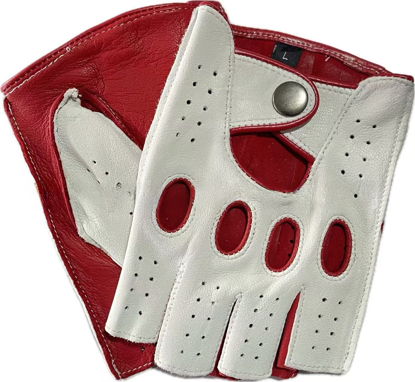 Retro Half Finger Goat Leather - مراجعة Leather Driving Glove وسعره