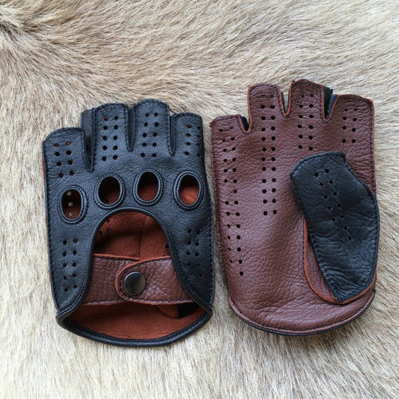Retro Half Finger Goat Leather - مراجعة Leather Driving Glove وسعره