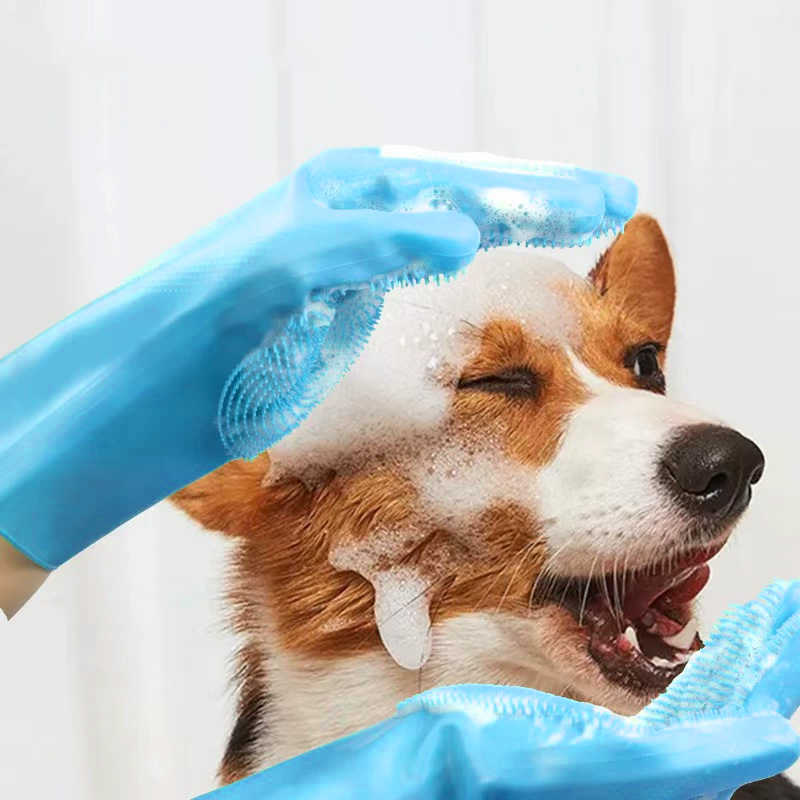 Pet Bathing & Massage Silicone - مراجعة Rubber Glove Cleaning وسعره