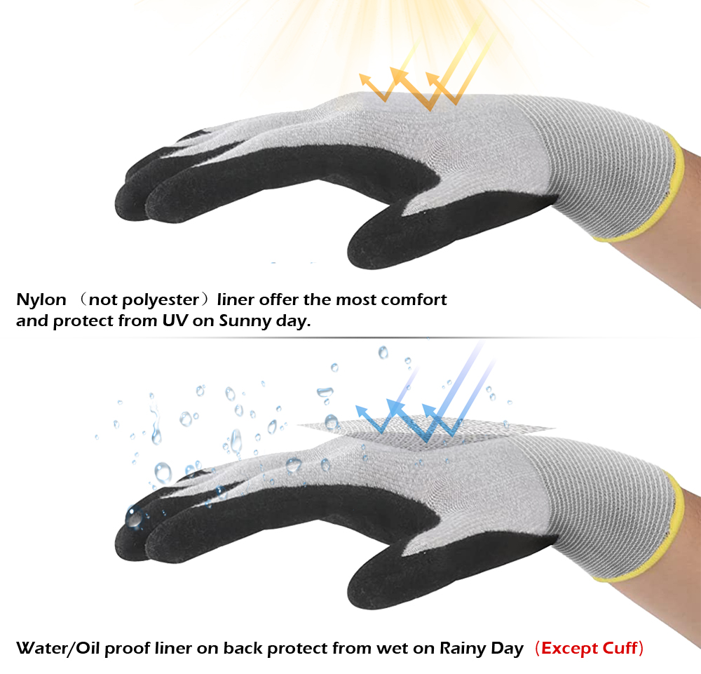 1pc Quick Water Repellent Nylo - مراجعة Nitrile Mechanic Glove وسعره