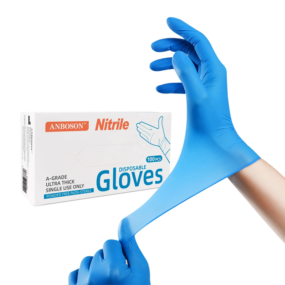 Nitrile Exam Gloves-Blue Latex - مراجعة Exam Glove Nitrile وسعره