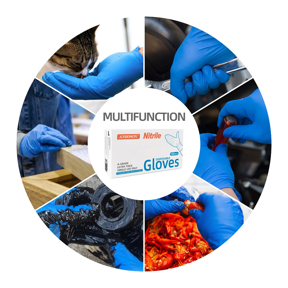 Nitrile Exam Gloves-Blue Latex - مراجعة Exam Glove Nitrile وسعره
